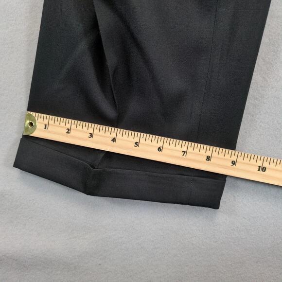 Vtg FR Tripler & Co Bespoke Tailored Black Wool Dress Pants Men's 38x32 Pleated - Picture 8 of 10